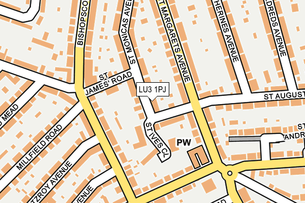 LU3 1PJ map - OS OpenMap – Local (Ordnance Survey)