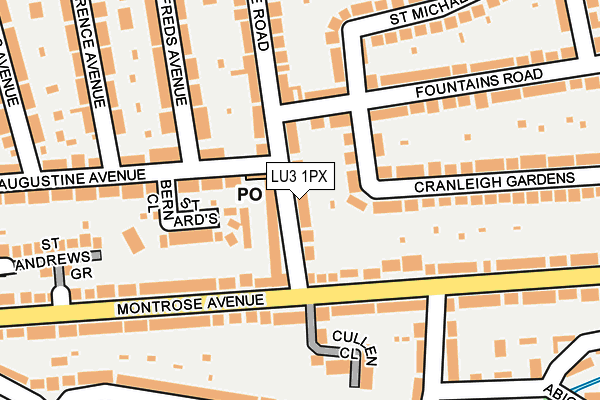 LU3 1PX map - OS OpenMap – Local (Ordnance Survey)