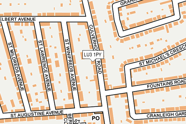 LU3 1PY map - OS OpenMap – Local (Ordnance Survey)