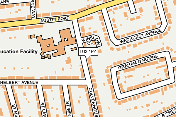 LU3 1PZ map - OS OpenMap – Local (Ordnance Survey)