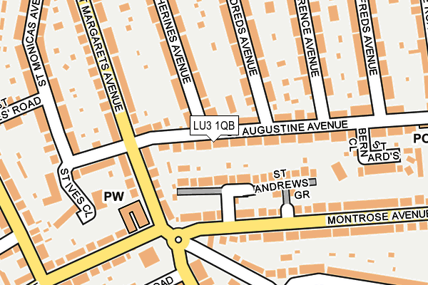 LU3 1QB map - OS OpenMap – Local (Ordnance Survey)