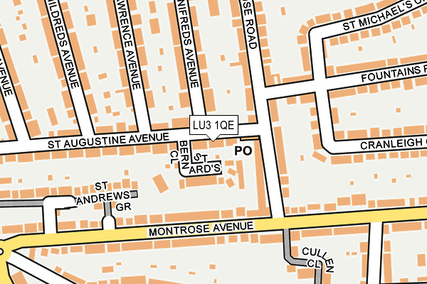 LU3 1QE map - OS OpenMap – Local (Ordnance Survey)