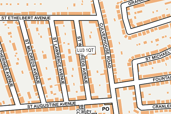 LU3 1QT map - OS OpenMap – Local (Ordnance Survey)