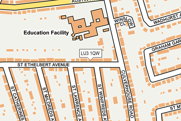 LU3 1QW map - OS OpenMap – Local (Ordnance Survey)