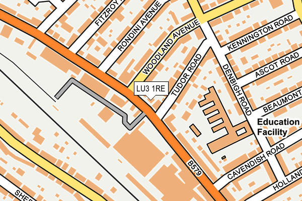 LU3 1RE map - OS OpenMap – Local (Ordnance Survey)