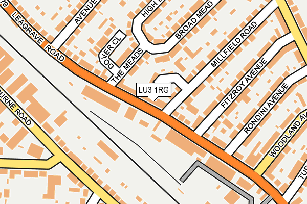 LU3 1RG map - OS OpenMap – Local (Ordnance Survey)