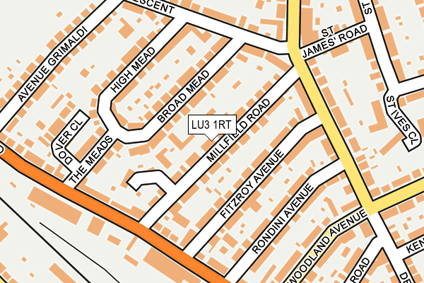 LU3 1RT map - OS OpenMap – Local (Ordnance Survey)