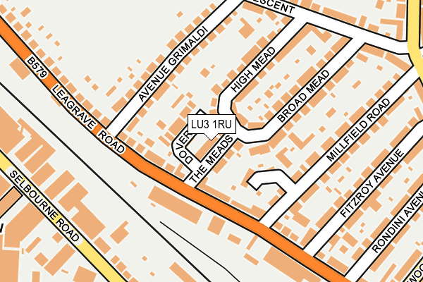 LU3 1RU map - OS OpenMap – Local (Ordnance Survey)