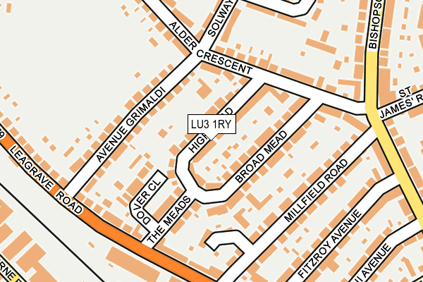 LU3 1RY map - OS OpenMap – Local (Ordnance Survey)