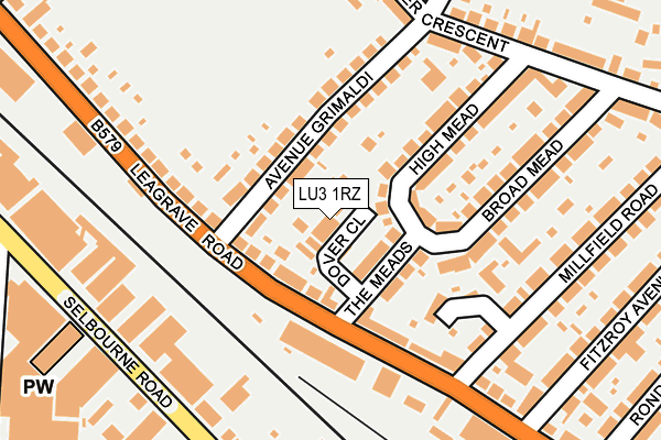 LU3 1RZ map - OS OpenMap – Local (Ordnance Survey)