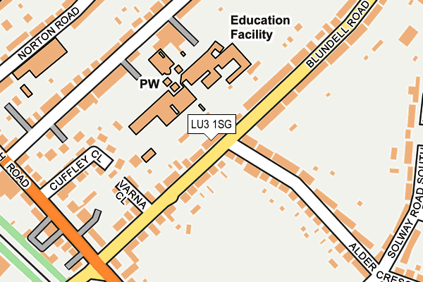 LU3 1SG map - OS OpenMap – Local (Ordnance Survey)
