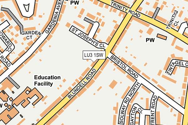 LU3 1SW map - OS OpenMap – Local (Ordnance Survey)