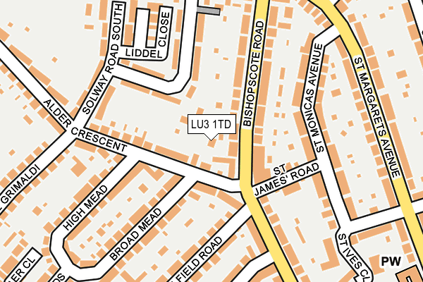 LU3 1TD map - OS OpenMap – Local (Ordnance Survey)