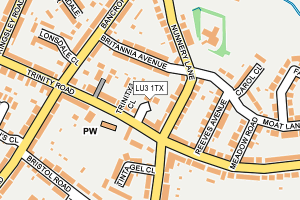 LU3 1TX map - OS OpenMap – Local (Ordnance Survey)