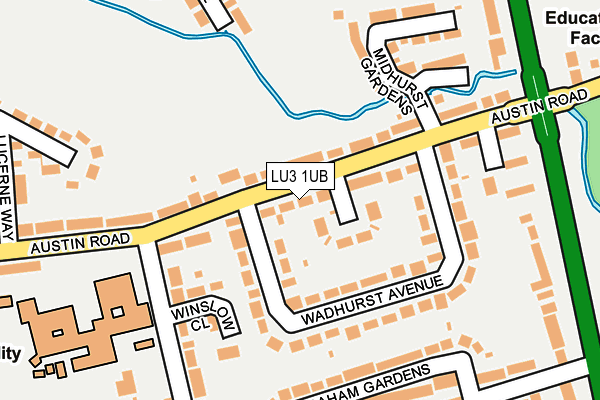 LU3 1UB map - OS OpenMap – Local (Ordnance Survey)