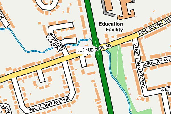 LU3 1UD map - OS OpenMap – Local (Ordnance Survey)