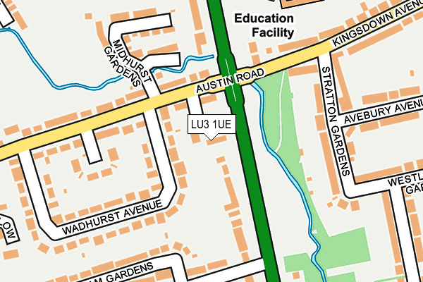 LU3 1UE map - OS OpenMap – Local (Ordnance Survey)