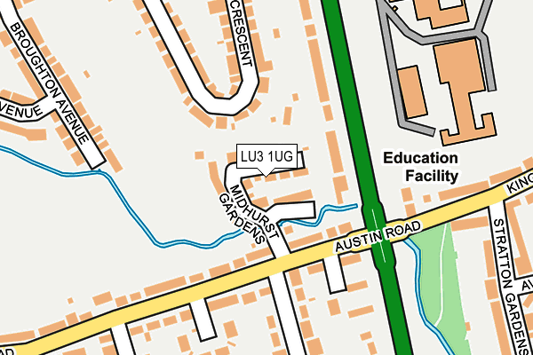 LU3 1UG map - OS OpenMap – Local (Ordnance Survey)