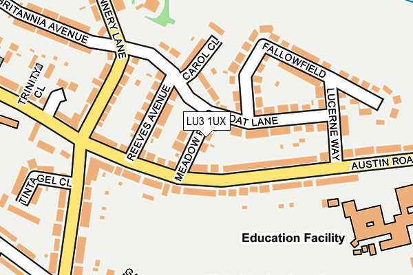 LU3 1UX map - OS OpenMap – Local (Ordnance Survey)