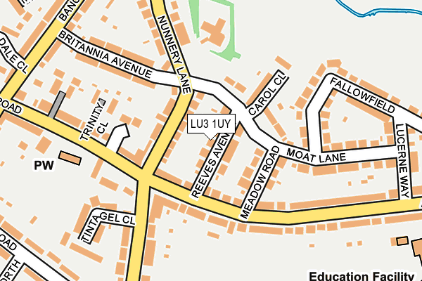 LU3 1UY map - OS OpenMap – Local (Ordnance Survey)