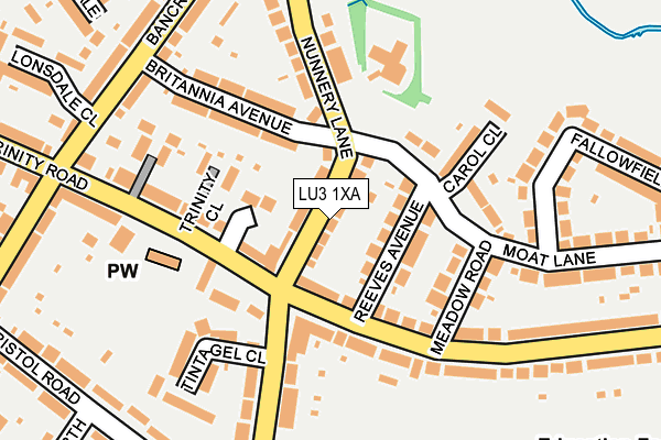 LU3 1XA map - OS OpenMap – Local (Ordnance Survey)
