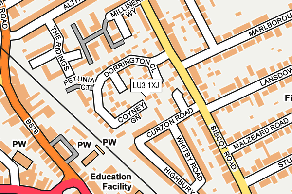 LU3 1XJ map - OS OpenMap – Local (Ordnance Survey)