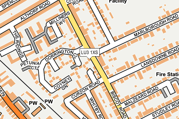 LU3 1XS map - OS OpenMap – Local (Ordnance Survey)