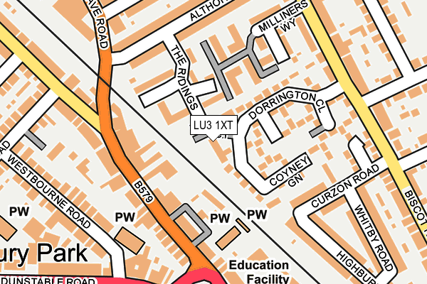 LU3 1XT map - OS OpenMap – Local (Ordnance Survey)