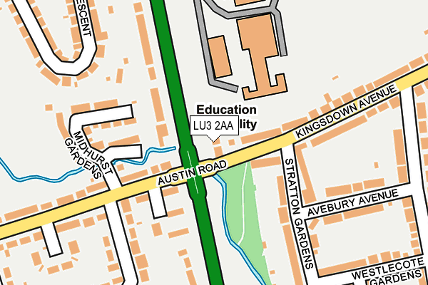 LU3 2AA map - OS OpenMap – Local (Ordnance Survey)
