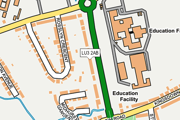 LU3 2AB map - OS OpenMap – Local (Ordnance Survey)