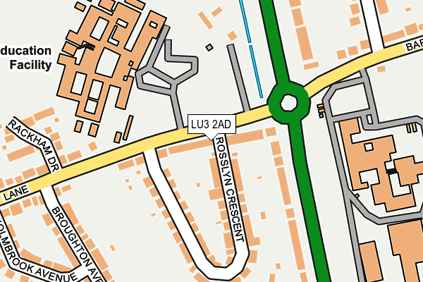 LU3 2AD map - OS OpenMap – Local (Ordnance Survey)