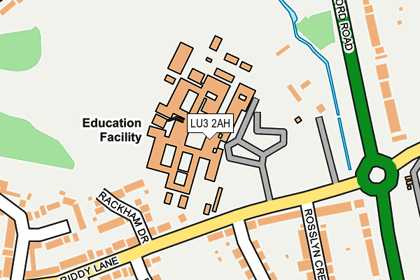 LU3 2AH map - OS OpenMap – Local (Ordnance Survey)
