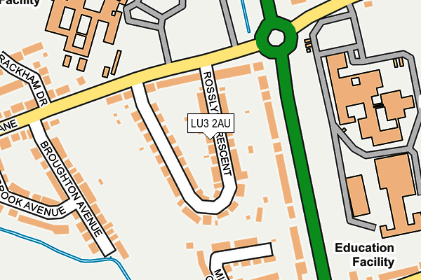 LU3 2AU map - OS OpenMap – Local (Ordnance Survey)