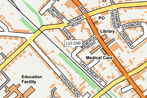 LU3 2AW map - OS OpenMap – Local (Ordnance Survey)