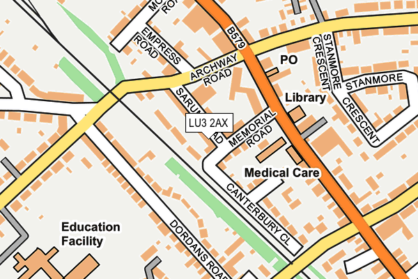 LU3 2AX map - OS OpenMap – Local (Ordnance Survey)
