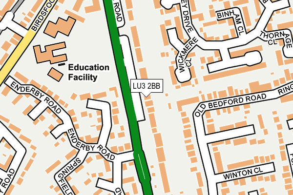 LU3 2BB map - OS OpenMap – Local (Ordnance Survey)