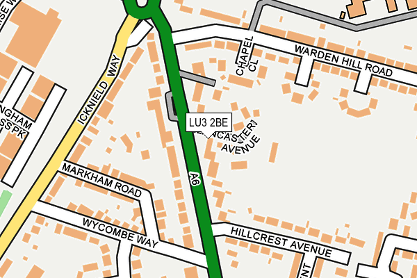 LU3 2BE map - OS OpenMap – Local (Ordnance Survey)