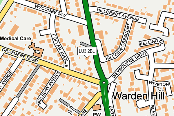 LU3 2BL map - OS OpenMap – Local (Ordnance Survey)