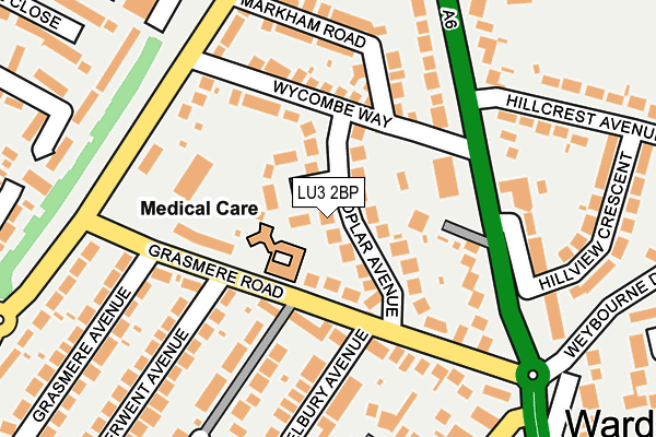 LU3 2BP map - OS OpenMap – Local (Ordnance Survey)