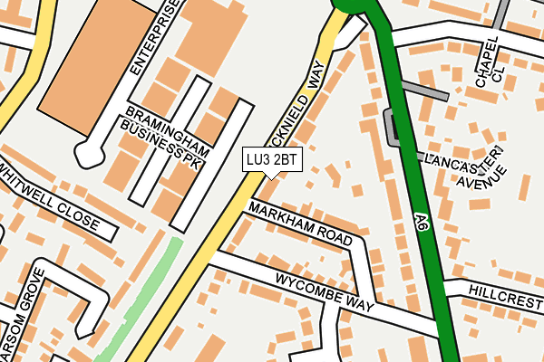 LU3 2BT map - OS OpenMap – Local (Ordnance Survey)