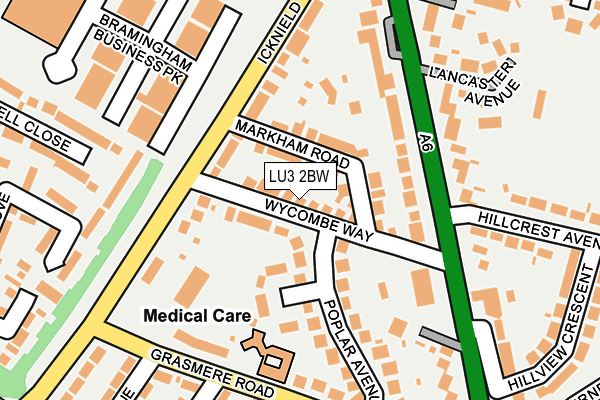LU3 2BW map - OS OpenMap – Local (Ordnance Survey)