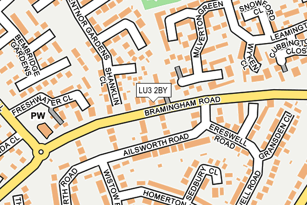 LU3 2BY map - OS OpenMap – Local (Ordnance Survey)