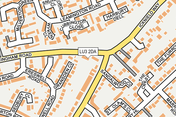 LU3 2DA map - OS OpenMap – Local (Ordnance Survey)