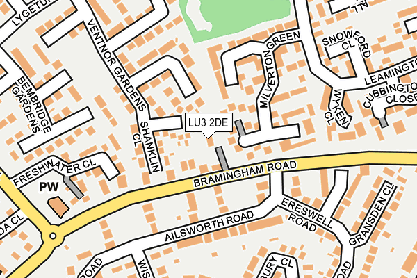 LU3 2DE map - OS OpenMap – Local (Ordnance Survey)