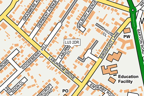 LU3 2DR map - OS OpenMap – Local (Ordnance Survey)