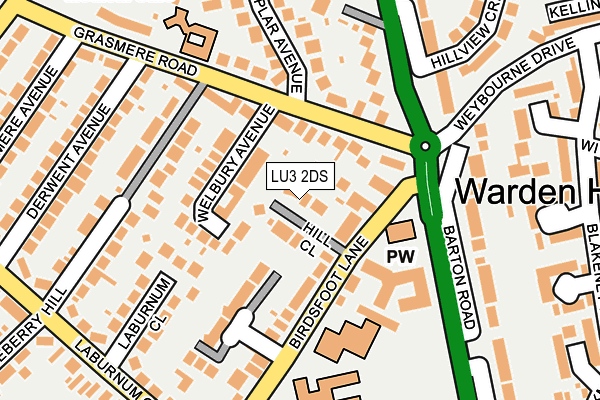 LU3 2DS map - OS OpenMap – Local (Ordnance Survey)