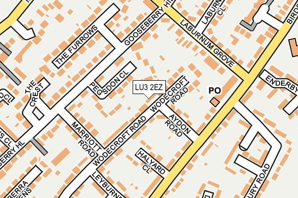 LU3 2EZ map - OS OpenMap – Local (Ordnance Survey)