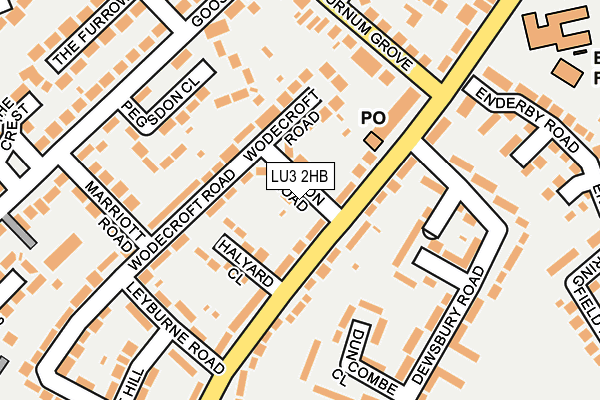 LU3 2HB map - OS OpenMap – Local (Ordnance Survey)