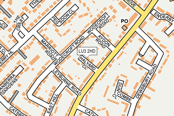 LU3 2HD map - OS OpenMap – Local (Ordnance Survey)
