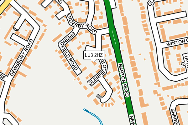 LU3 2HZ map - OS OpenMap – Local (Ordnance Survey)